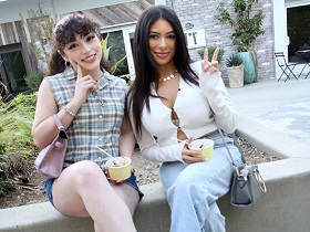 ロスでナンパしたセックスポテンシャル高めの大学生2人組を勝手にAVデビュー!!ピクシ―(23)&レイナ(21) サンプル動画サムネイル